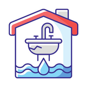 Water damage restoration [location] logo